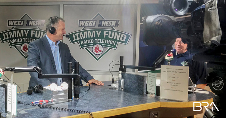 Allan Ames on air with WEEI's Dale and Keefe